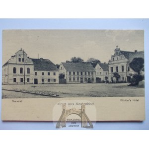 Kostomłoty, Kostenblut k. Środa Śląska, hotel i browar, 1917