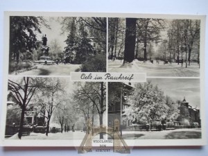 Olesnica, Oels, 4 winter views, circa 1940.