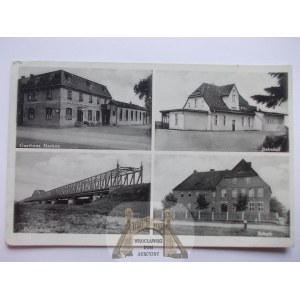 Czernica, Grossbruck k. Wrocław, Oława, wiadukt, dworzec, szkoła, 1940