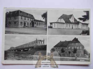 Czernica, Grossbruck k. Wroclaw, Olawa, viaduct, railway station, school, 1940