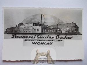 Wołów, Wohlau, Gustav Becker brewery, circa 1940.