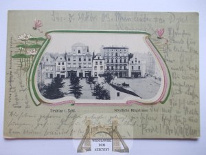 Strzelin, Strehlen, Market Square, Art Nouveau, circa 1900.