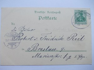 Czeladź Wielka k. Góra, lithograph, palace, brewery, 1902