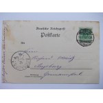 Wałbrzych, Waldenburg, gruss, wczesny światłodruk, 1894