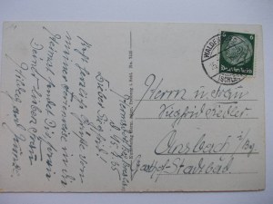 Walbrzych, Waldenburg, Sobięcin, street, 1935