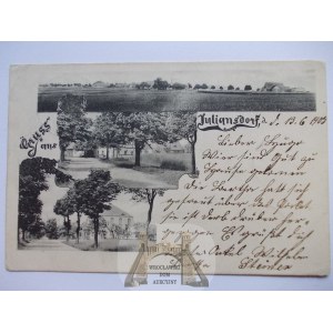 Stary Julianów k. Wałbrzych, piękny gruss, 1903