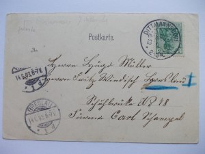 Stary Julianow near Walbrzych, beautiful gruss, 1903
