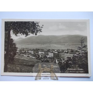 Boguszów Gorce, Gottesberg, panorama, ok. 1940 (wysłana w 1948 r.)