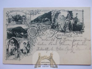 Zagorze Śląskie, Grodno Castle, gruss, 1898