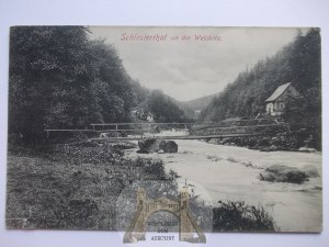 Zagorze Slaskie, Kaynau, on the river ca. 1908