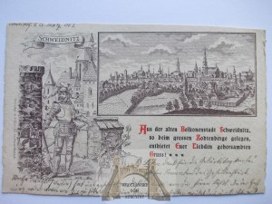 Swidnica, Schweidnitz, veduta, knight, 1909