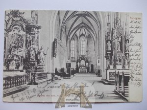 Strzegom, Striegau, church interior, 1900