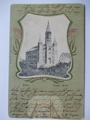 Pilawa, Peilau, Evangelical church, Art Nouveau frame, 1902