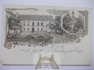 Pilawa, Peilau, palace, palace brewery, lithograph, 1904