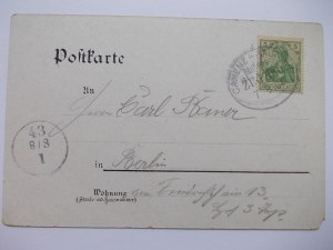 Pilawa, Peilau, palace, palace brewery, lithograph, 1904