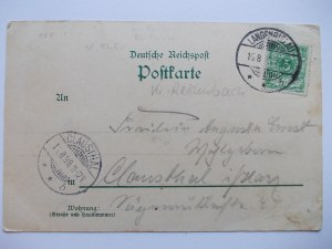 Bielawa, Langenbielau, lithograph, 1898