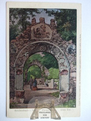 Dzierżoniów, Reichenbach, old gate, all shiny, 1913