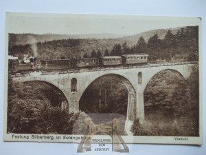 Silver Mountain, Silberberg, railroad viaduct, train, 1933