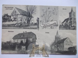 Doboszowice near Ząbkowice Śląskie, church, store, school, ca. 1910