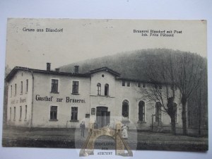 Blazkowa near Kamienna Gora, brewery, inn, 1914