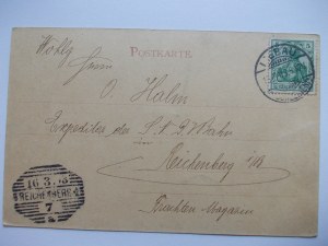 Lubawka, Liebau, train station, 1903
