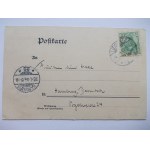 Legnica, Liegnitz, staw, widok na kościół, 1904