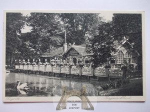 Legnica, Liegnitz, pond, restaurant, 1932