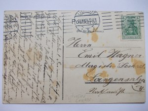 Pątnów Legnicki near Legnica, victory column, railway station, inn, 1909