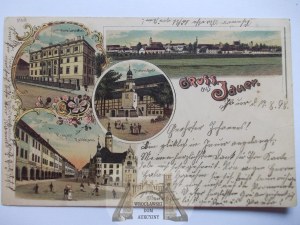 Jawor, Jauer, lithograph, 1898