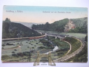 Zlotoryja, Goldberg, railroad viaduct, ca. 1910