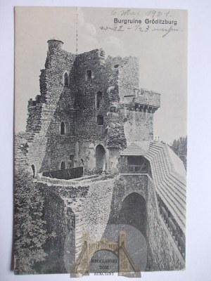 Grodziec, castle, tower, ca. 1920
