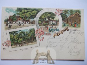 Karczowiska k. Lubin, lithograph, 1899