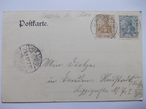 Trzebnice near Lubin, bicycle store, street, 1906