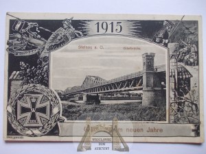 Scinawa, Steinau, bridge, iron cross, 1914