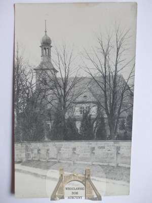 Krzywa near Legnica, Chojnów, church, circa 1920.