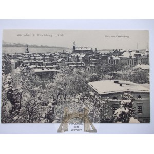 Jelenia Góra, Hirschberg, zimowa panorama, ok. 1910