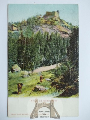 Jelenia Góra, Sobieszów, Chojnik Castle, all embossed, 1909