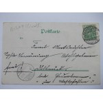 Jelenia Góra, Sobieszów, zamek Chojnik, ramka, litografia, 1901