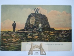 Krkonoše Mountains, Riesengebirge, Great Shire, monument, ca. 1910