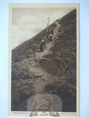 Giant Mountains, Riesengebirge, ascent of Sněžka, tourists, ca. 1920