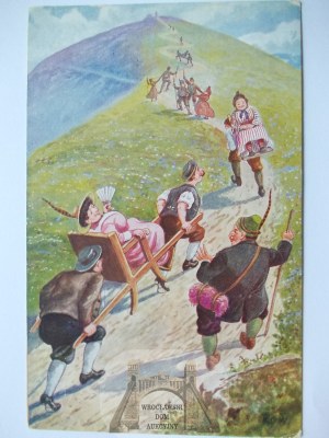 Giant Mountains, Riesengebirge, Humor, lectern, ca. 1914