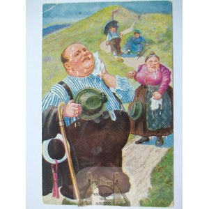 Karkonosze, Riesengebirge, płaczący turyści, ok, 1910