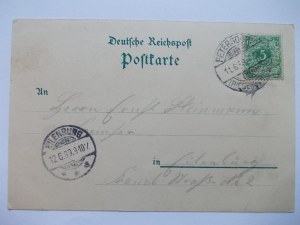 Piechowice, Petersdorf, lithograph, 1899