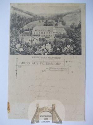 Piechowice, Petersdorf, lithograph, 1895