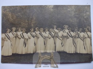 Kowary, Schmiedeberg, women's society, photographer Paul Fischer, 1913