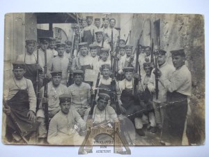 Lviv Silesia, Lviv, Lowenberg, alley, soldiers, 1915