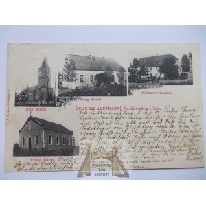 Chmielno k. Lwówek Śląski, szkoła, gospoda, 1905