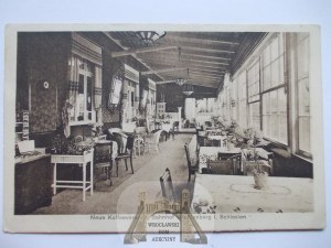 Gryfow Slaski, Greiffenberg, train station, veranda, ca, 1920