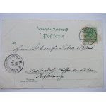 Lubań, Lauban, koszary, litografia, 1898