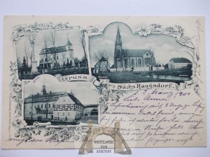 Nawojów Łużycki near Lubań, palace, brewery, 1901